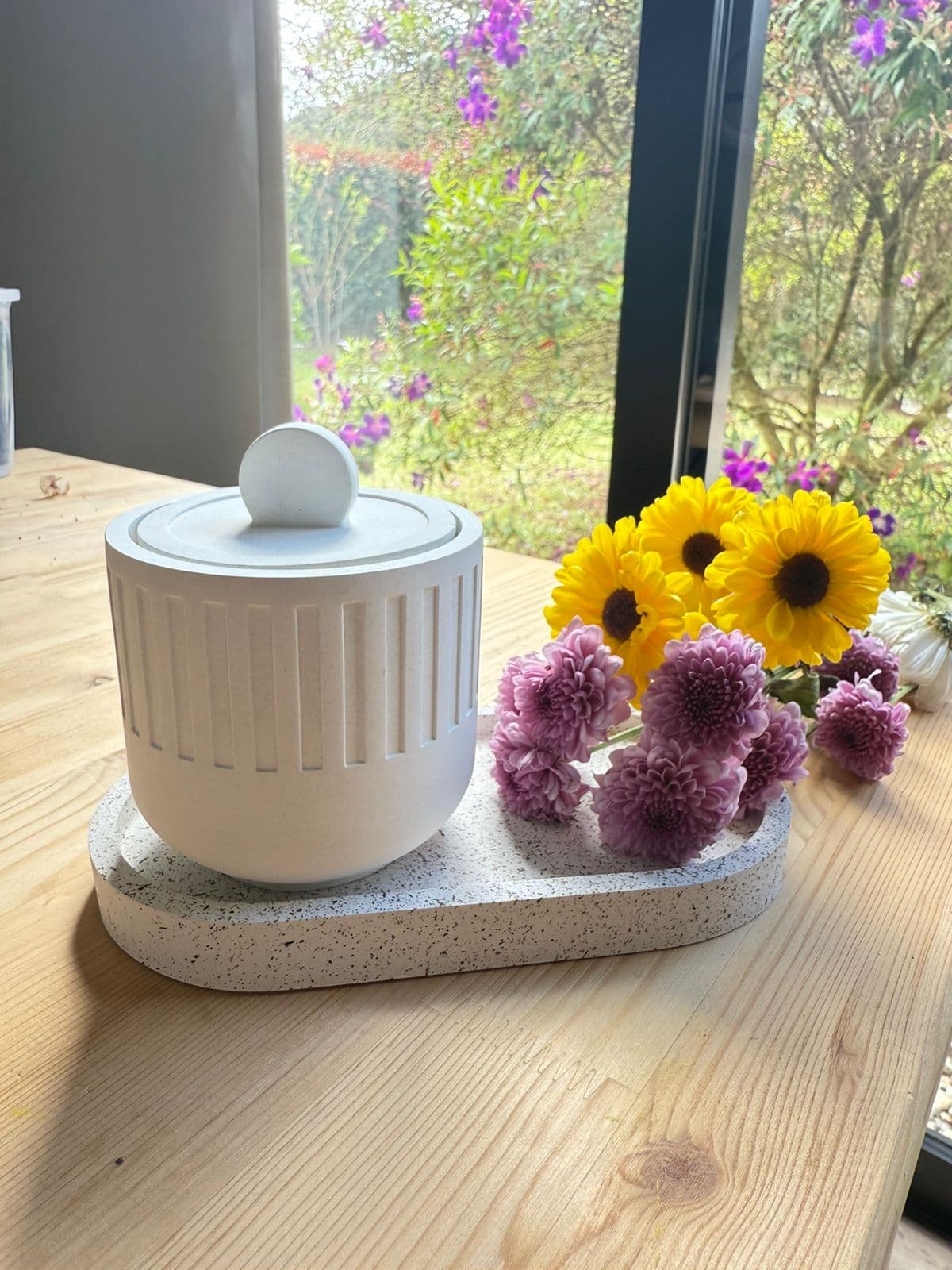 Vela aromática, cofre rayado. - Imagen 1