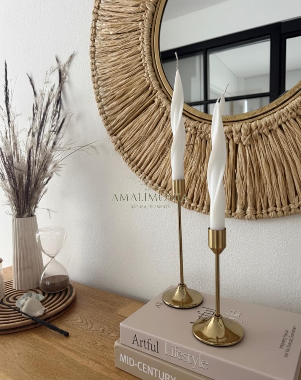 Pack x 2 vela candelabro espiral alas