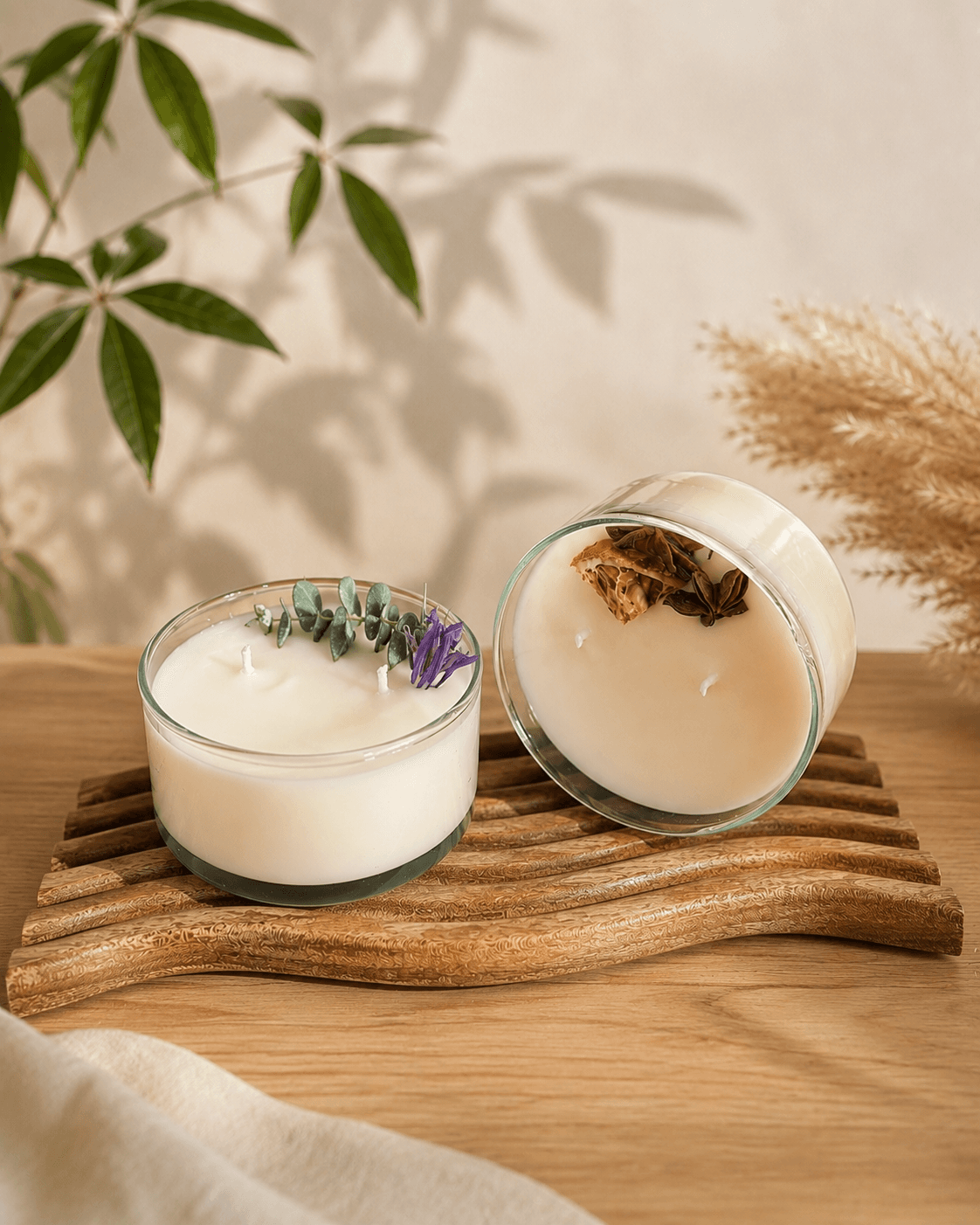 Vela aromática vidrio mediana