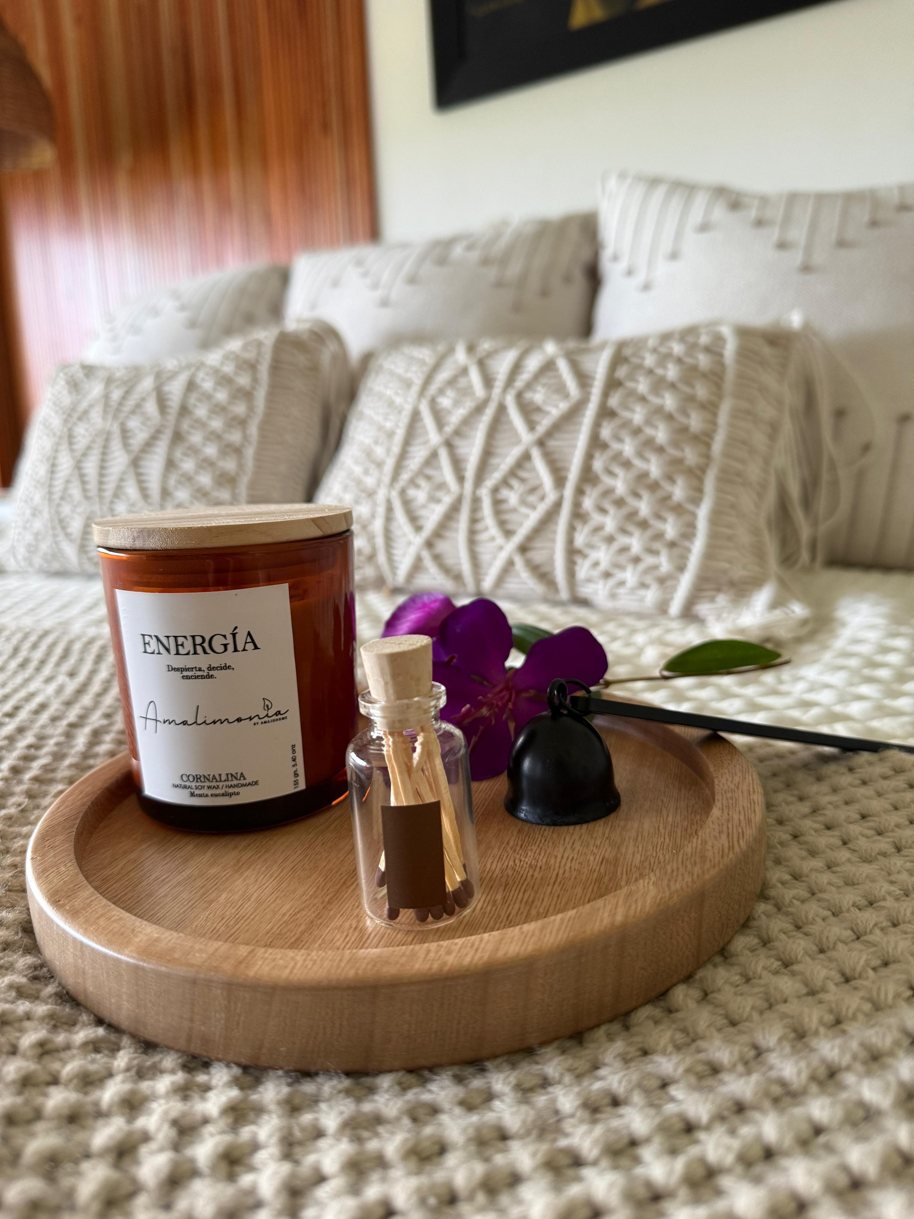 Vela aromática, intensionales vidrio ambar. - Imagen 1